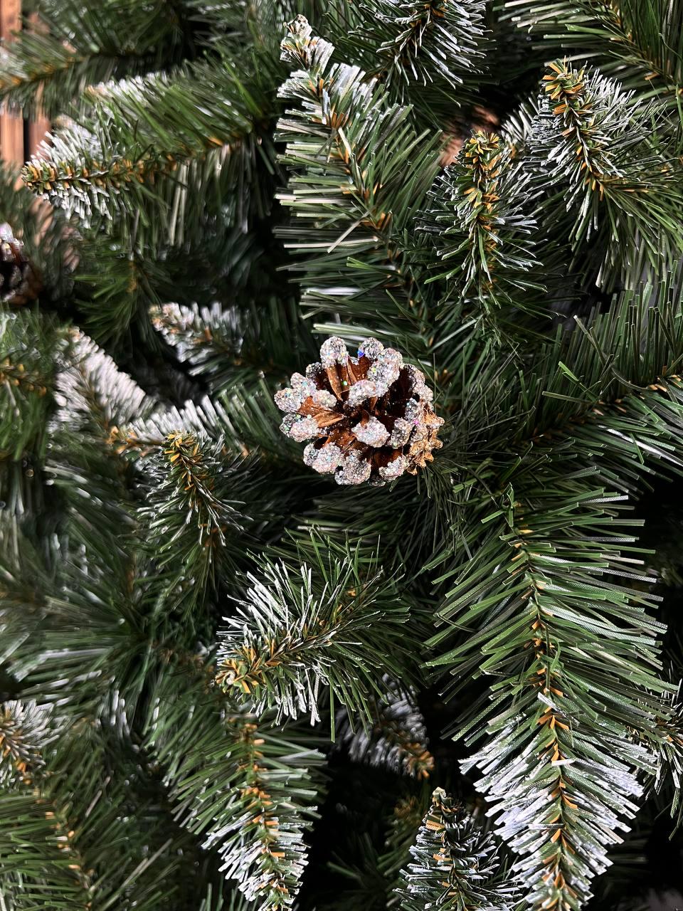 Штучна ялинка засніжена Елітна з шишками 2,1 м Зелений (YNK08172) - фото 4 Штучна ялинка засніжена Елітна з шишками 2,1 м Зелений (YNK08172) - фото 4