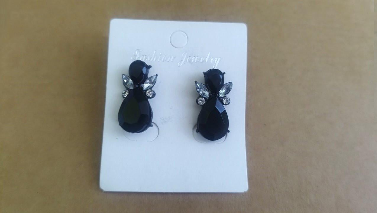 Сережки з чорними каміннями (1139769998)