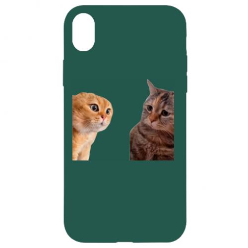 Чехол для iPhone XR Коты разговаривают Мем (16426449-16-197215)