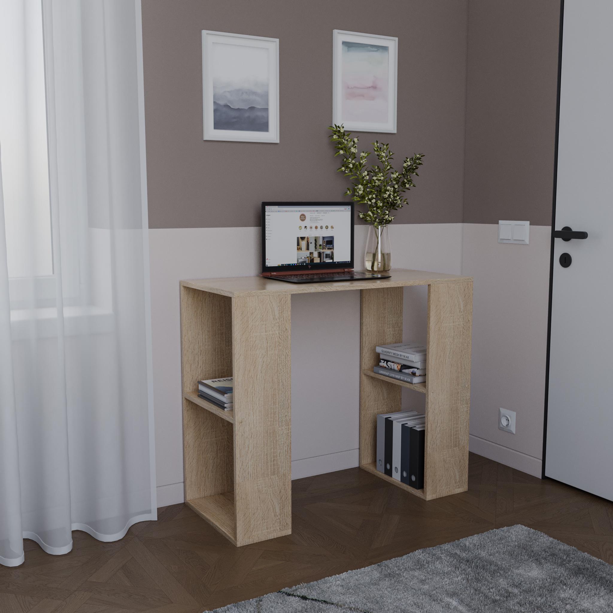 Комп'ютерний стіл із полицями 900х756х400 мм Дуб Сонома (S-11) - фото 2