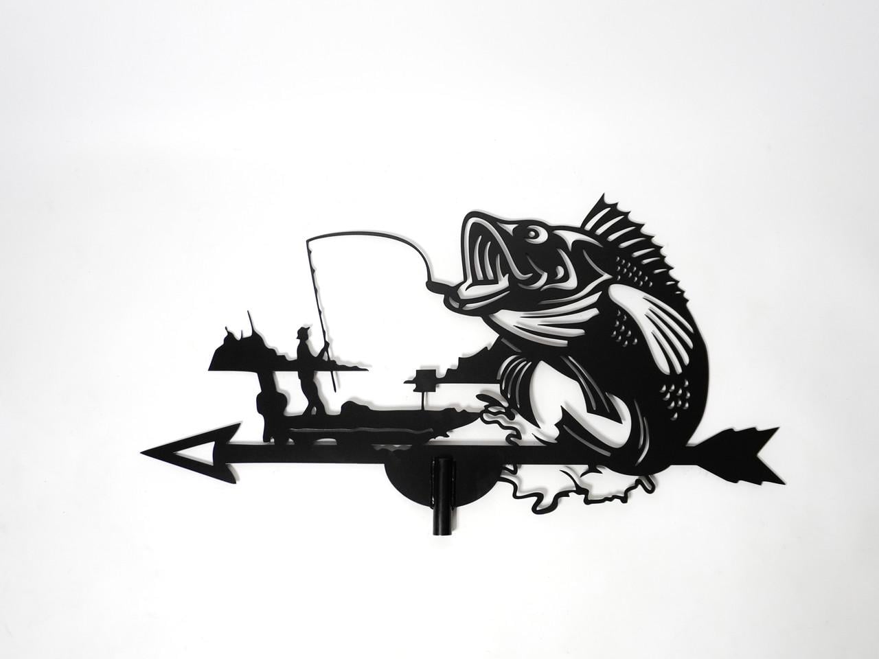 Флюгер на крышу маленький Рыбак с рыбой на беседку/колодец/забор 65x50 см (1092441) Флюгер на крышу маленький Рыбак с рыбой на беседку/колодец/забор 65x50 см (1092441)