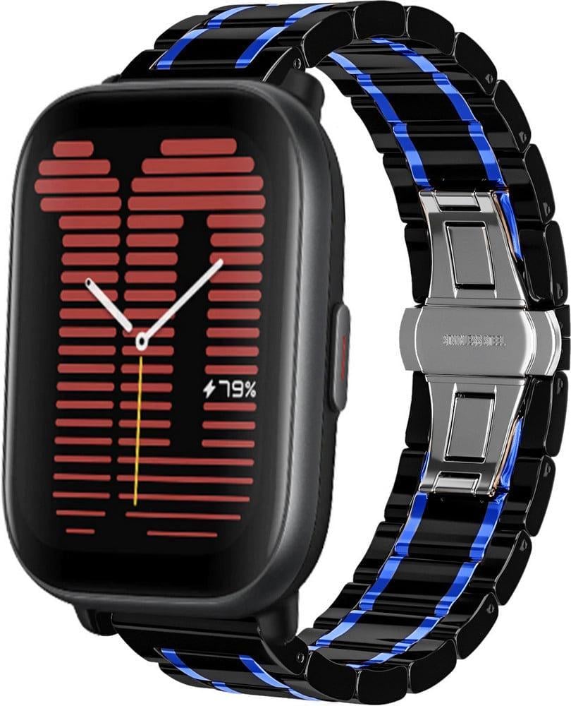 Ремешок керамический Ceramo для Amazfit Active Black Blue (38391-43)