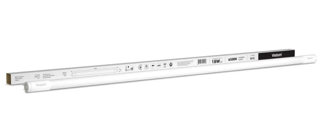Светодиодная лампа Vestum T8 1200мм 18W 1600Лм 4200K 175-250V G13 1-VS-4004 (3101364190) Светодиодная лампа Vestum T8 1200мм 18W 1600Лм 4200K 175-250V G13 1-VS-4004 (3101364190)