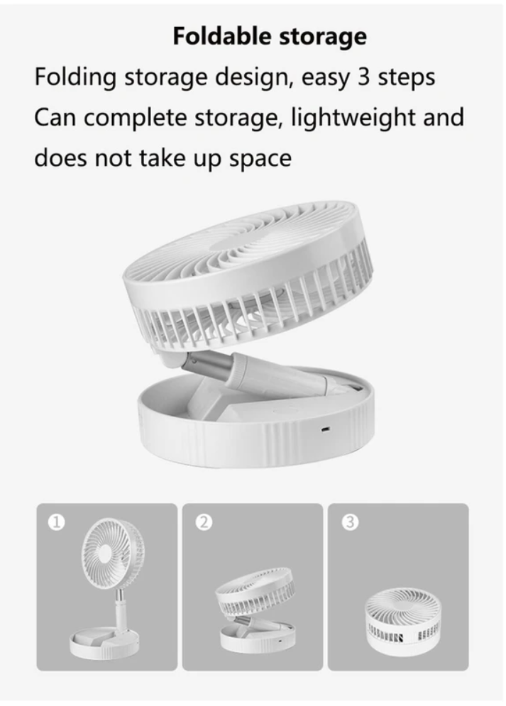Вентилятор настільний/підлоговий акумуляторний з телескопічною ніжкою (26891913) - фото 6 Вентилятор настільний/підлоговий акумуляторний з телескопічною ніжкою (26891913) - фото 6