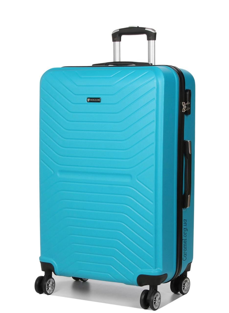 Чемодан Франция большая Worldline L 76х49х30 см 95 л 4,0 кг Синий (625)
