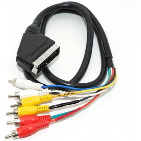 Кабель Merlion SCART-6RCA 1,5м Black (TT-SCART (M) -6RCA (M) -1.5 / 00024)