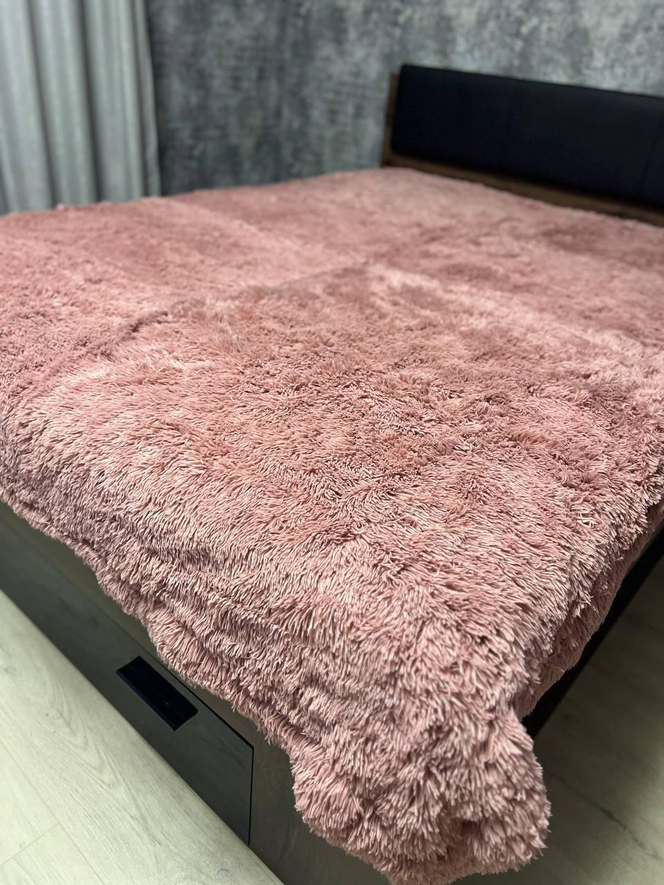 Плед Трава двухстороннее евро 200x230 см Розовый (2351381667)