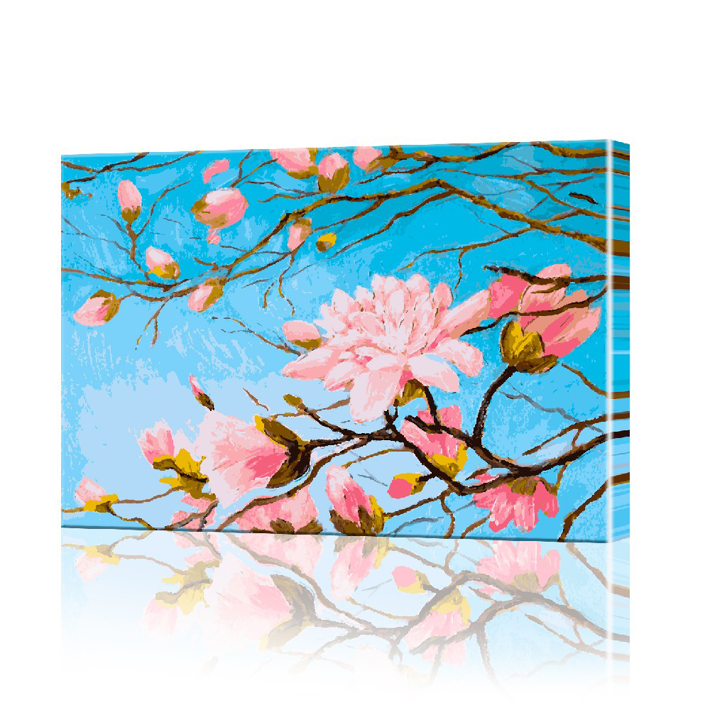 Картина по номерам ArtSale Ветка сакури PBN0154 40х50 см
