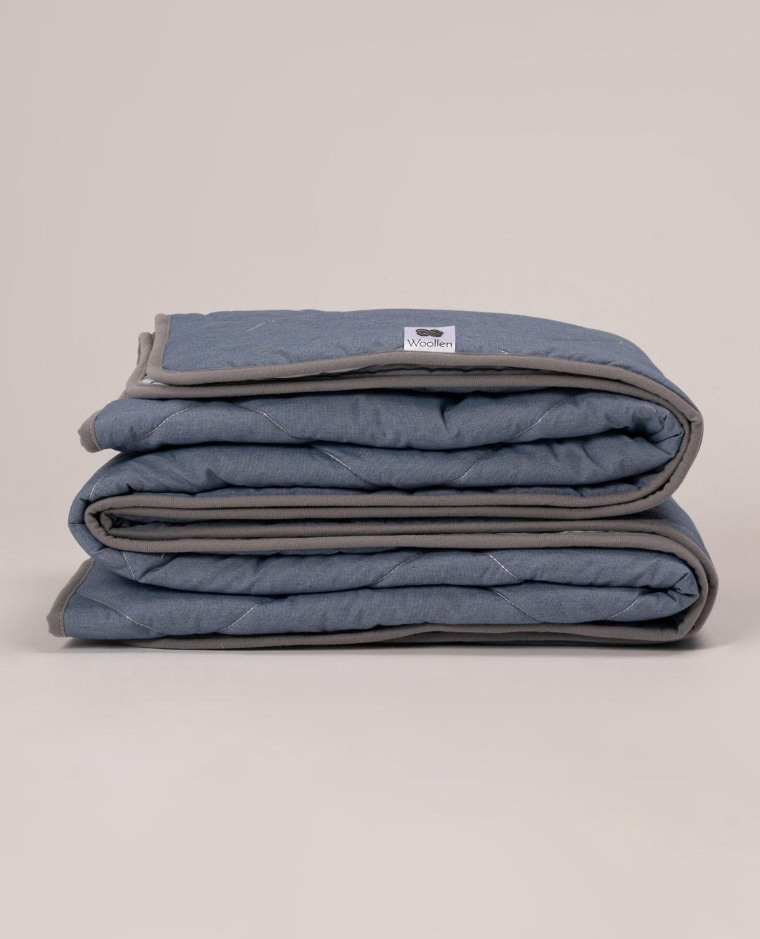 Ковдра з овечої вовни мериносів Goodnight MERINO демісезонна у смужку 240х200 см Синій (409489943702В) Ковдра з овечої вовни мериносів Goodnight MERINO демісезонна у смужку 240х200 см Синій (409489943702В)