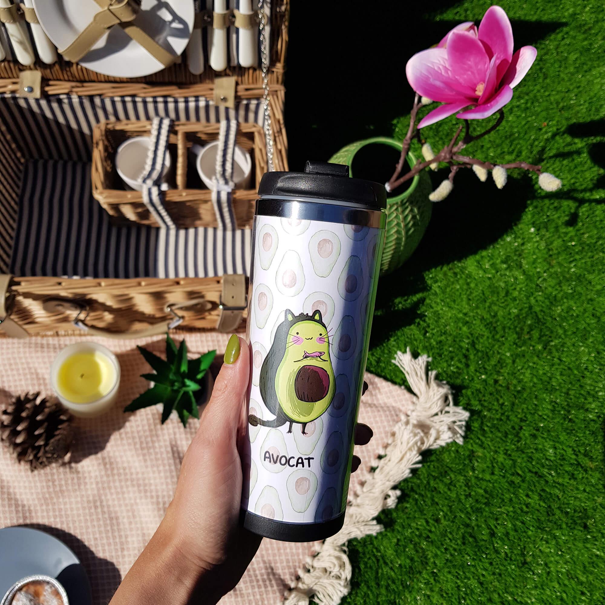 Термокружка с принтом Авокот 380 мл - фото 2 Термокружка с принтом Авокот 380 мл - фото 2