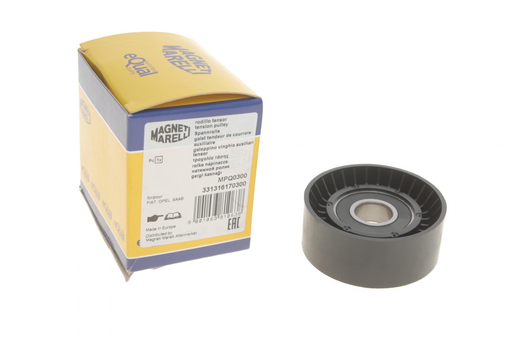 Ролик генератора MAGNETI MARELLI Fiat Doblo 1.6/2.0D Multijet 10- натяжной (331316170300 MAGNETI MARELLI)
