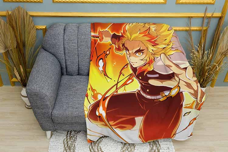 Плед Kyojuro Rengoku Demon Slayer плюш двухслойный 135х150 см (113762-2) Плед Kyojuro Rengoku Demon Slayer плюш двухслойный 135х150 см (113762-2)