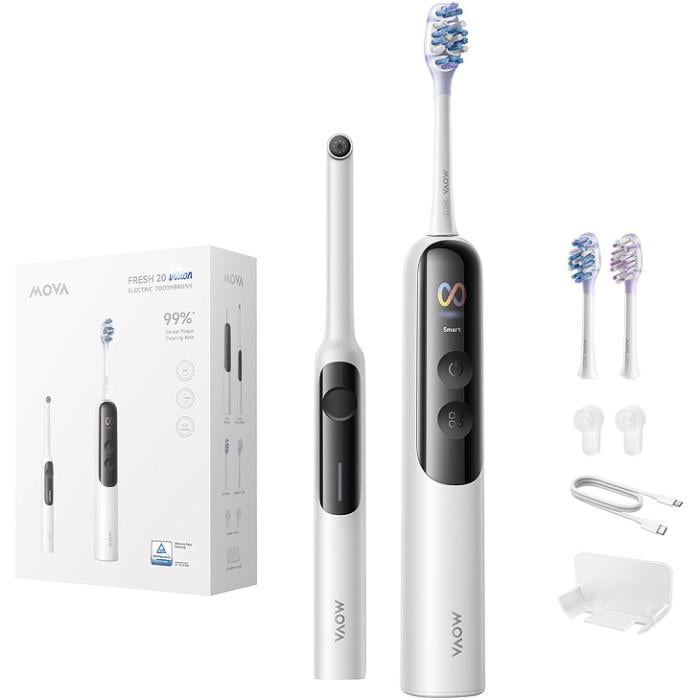 Зубна електрощітка Mova Fresh 20 Sensus 74000 коливань/хв 4 режими IPX8 White (ATS25B-WH)