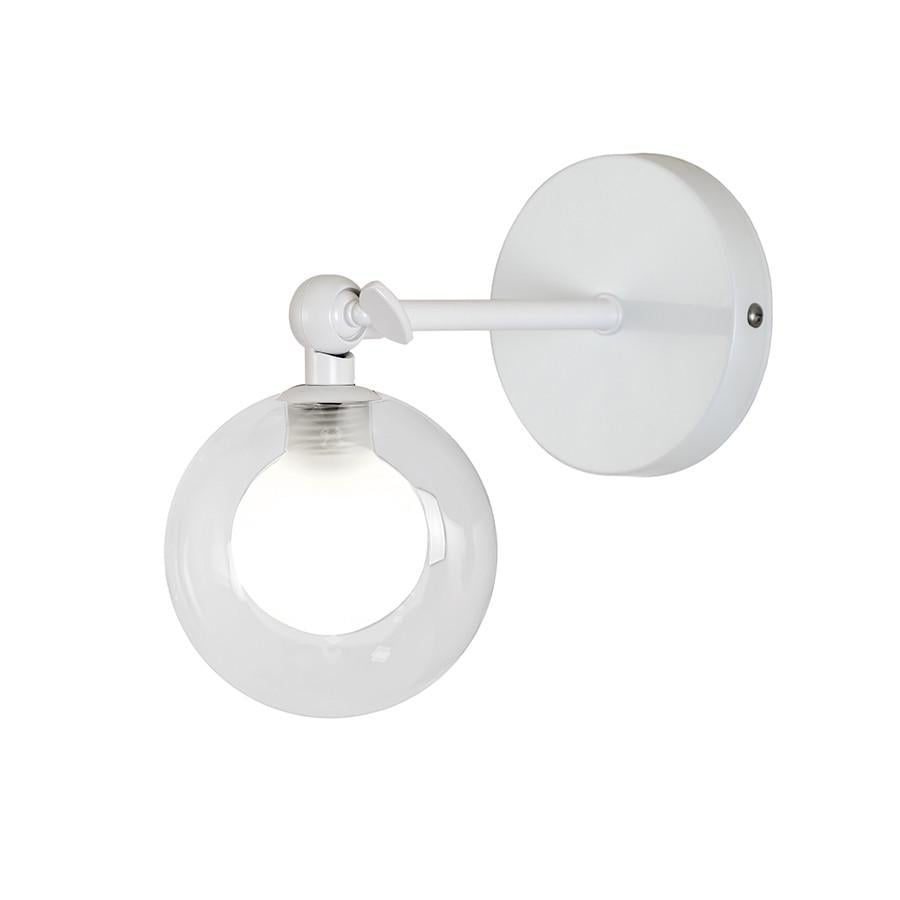 Бра Levistella 761W100F-1 WH+CLWH со стеклянным плафоном Белый/Прозрачный (2383336689)