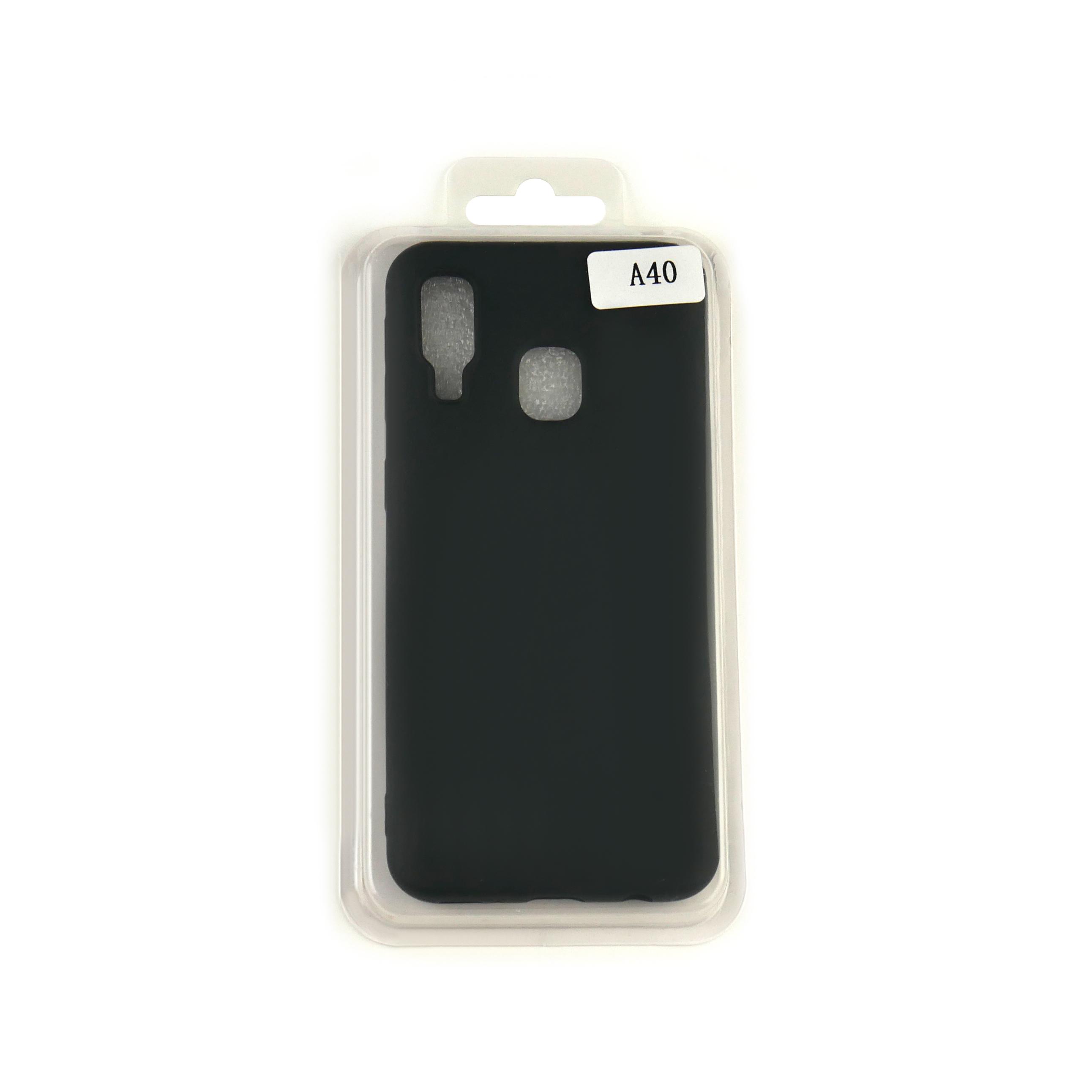 Чехол Silicone Case Full Cover Samsung A40 Черный