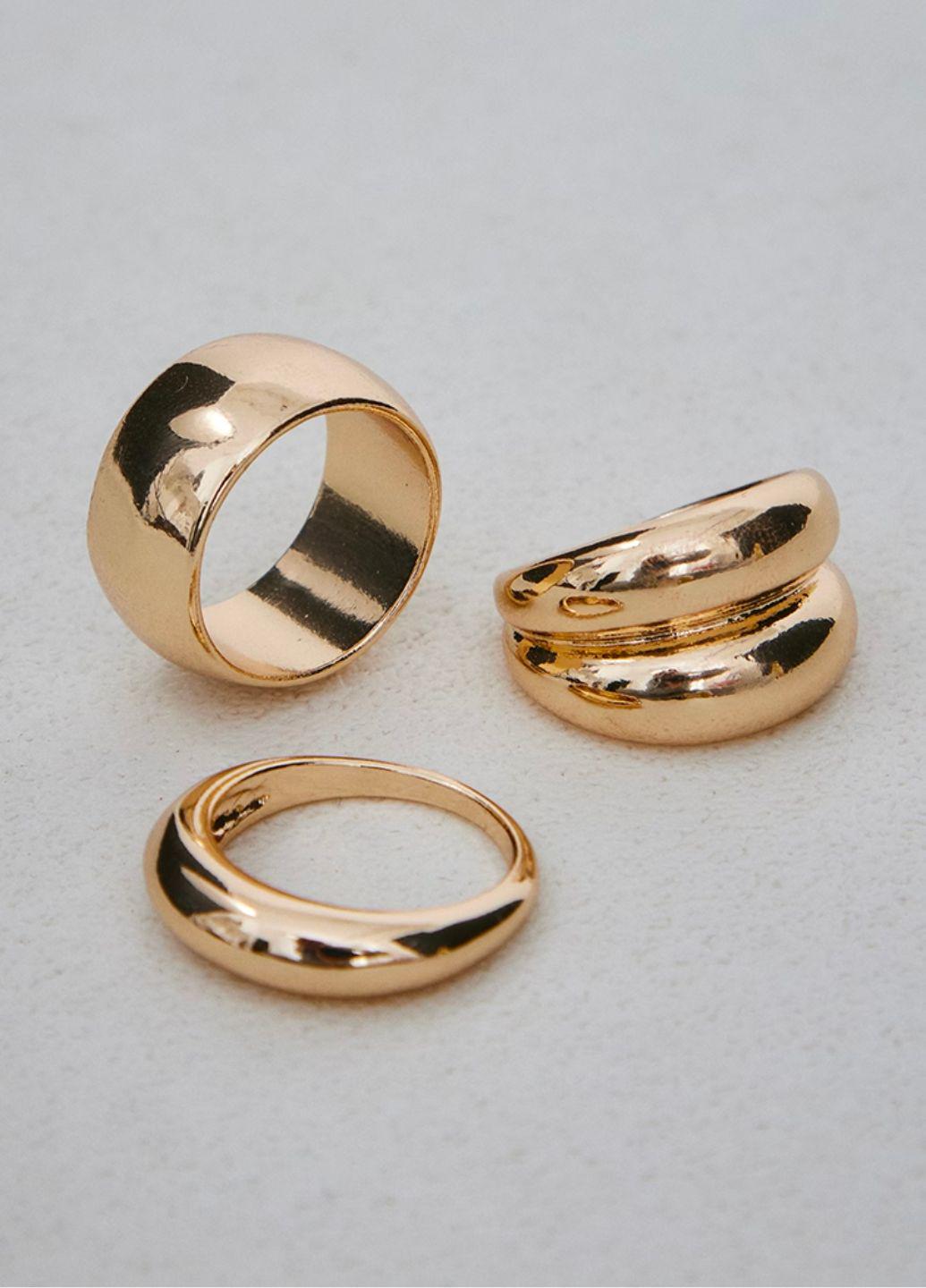 Набор женских колец Pretty Little Thing 12285 3 шт. Золотистый