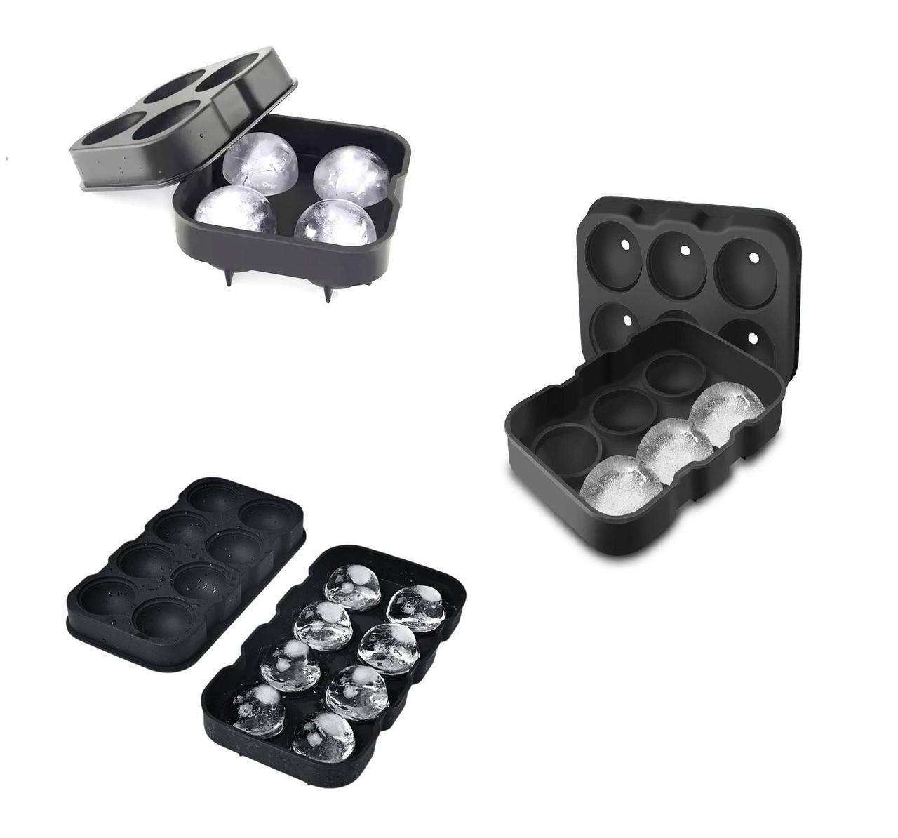 Набір форм для льоду Куля 3в1 силіконових 4/6 та 8 комірок (НР051354-355-356)