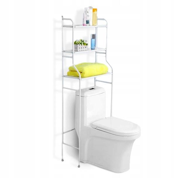 Полиця-стелаж над унітазом для ванної Білий