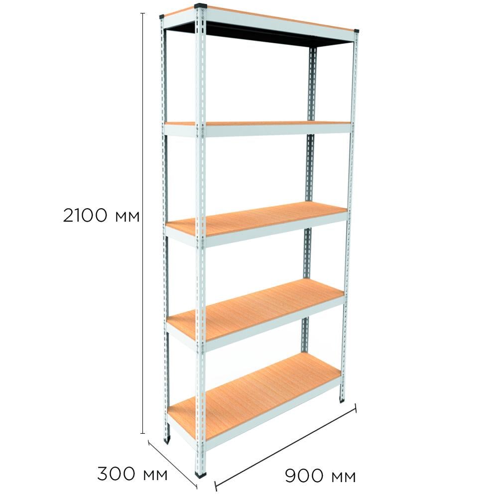 Стеллаж металлический MRL-2100 900x300 Белый (1734925780) - фото 2