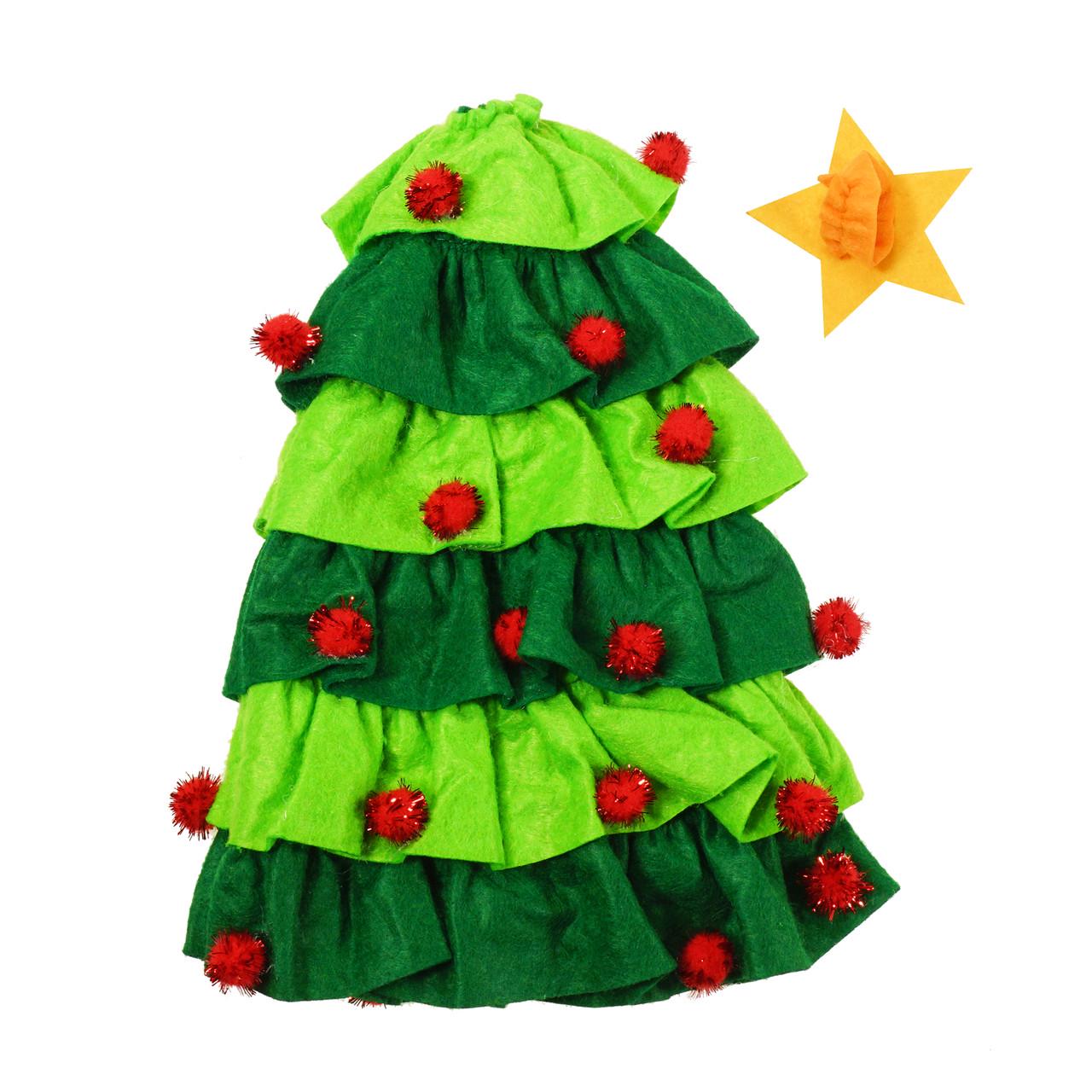 Новогодний чехол для бутылки Wellamart Елочка Зеленый (7169-0001)