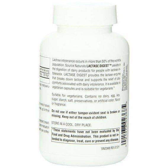 Лактаза Source Naturals Lactase Digest For Lactose Intolerance 90 Veg Caps - фото 2