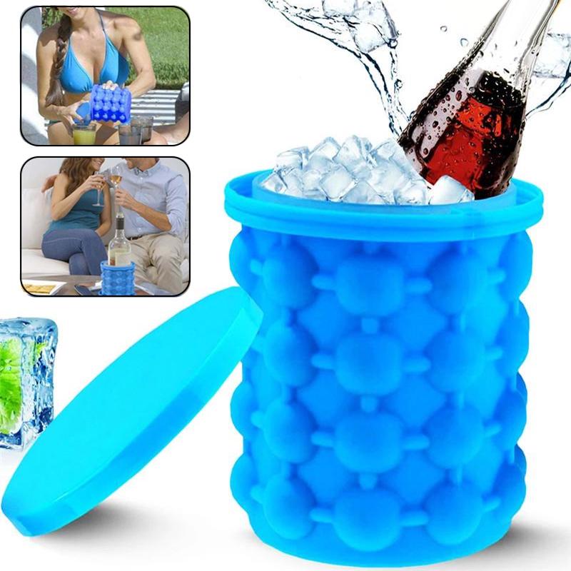 Форма для льда Ice Cube Maker Genie круглое ведро силиконовое - фото 8