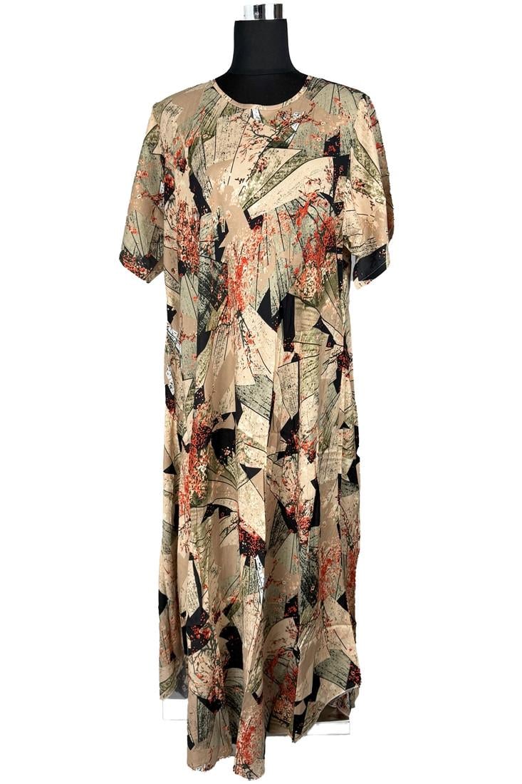 Сукня довга літня штапель універсальна (C6076)