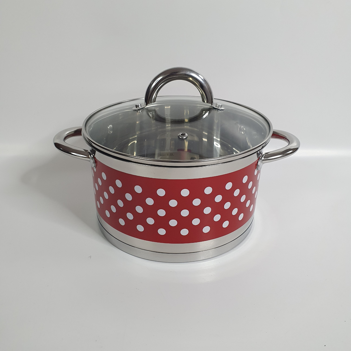 Каструля з товстим дном German Family GF-2030 з нержавіючої сталі 2,6 л Червоний Каструля з товстим дном German Family GF-2030 з нержавіючої сталі 2,6 л Червоний