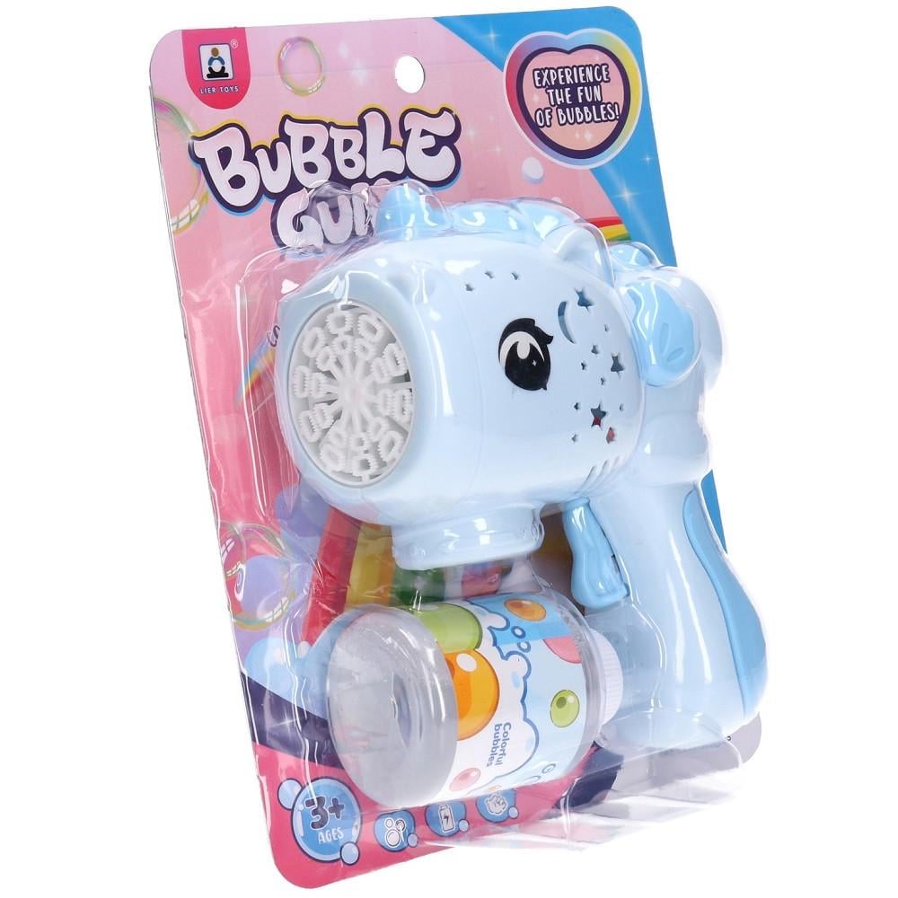 Пистолет для генерации мыльных пузырей Bubble Gun Единорог с мыльной жидкостью от 3 лет (28443779)