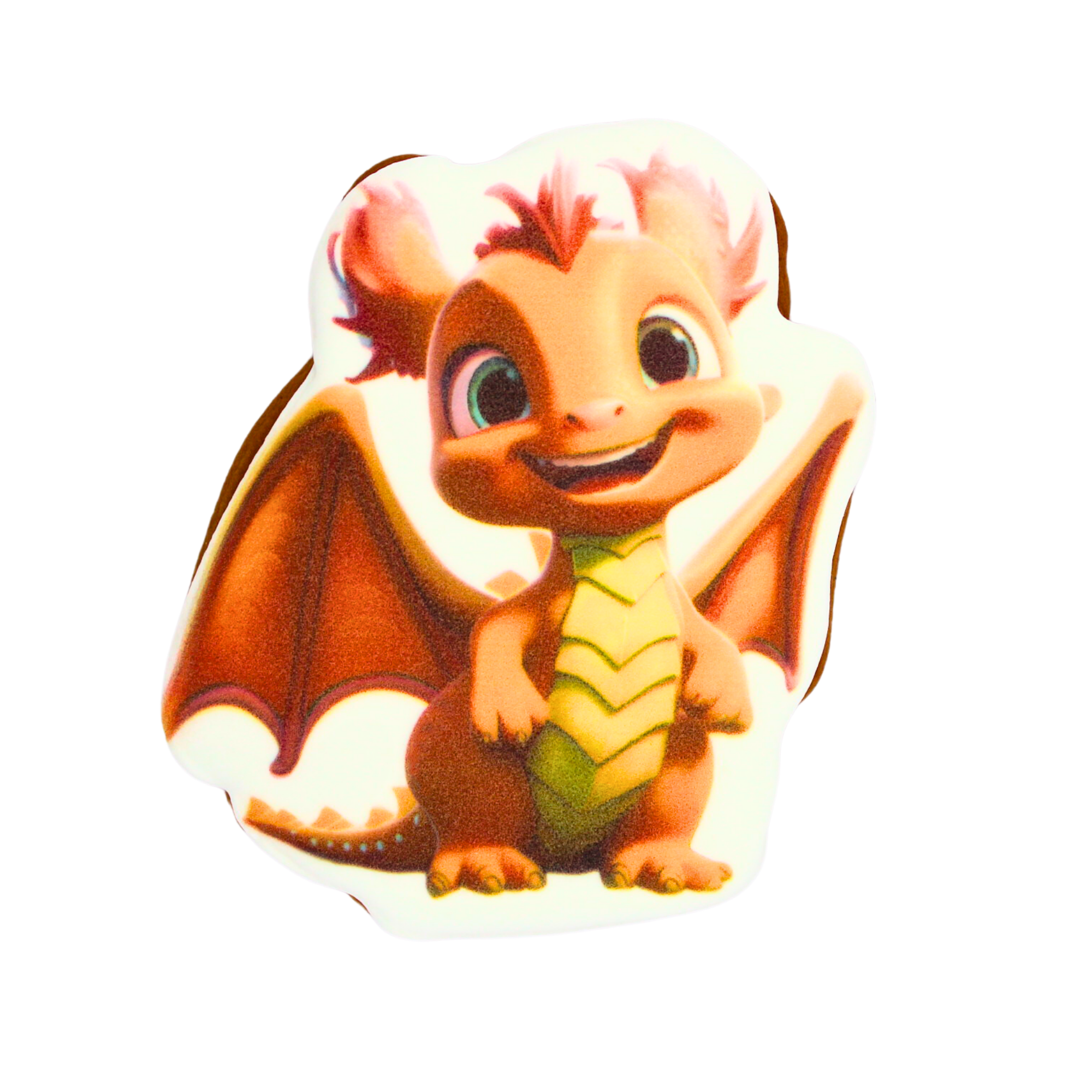 Пряник с принтом Крафт Печиво Оранжевый дракончик 45 г