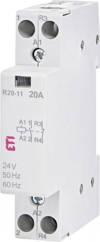 Контактор импульсный ETI R 20-11 2P 20А 1NO+1NC AC (2461221)
