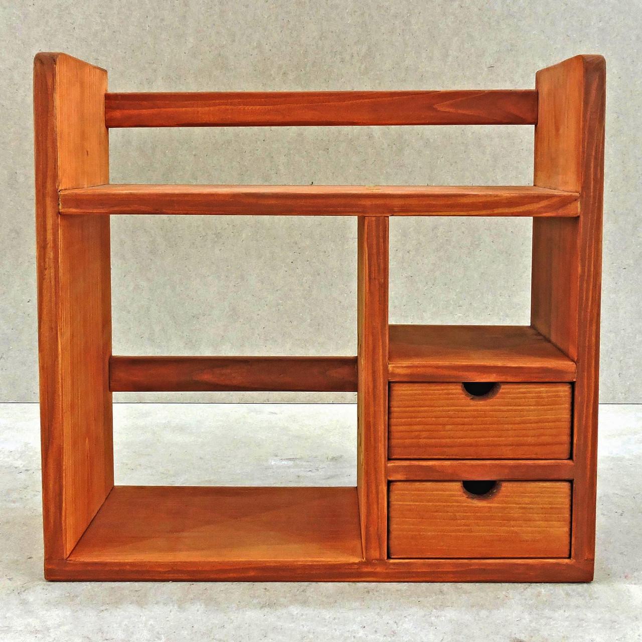 Полка-надстройка настольная из дерева Фуари охра (АКД-012704)