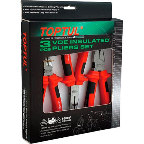 Набор щипцов Toptul GAAE0З01 бокорезы/длинногубцы/пласкогубцы