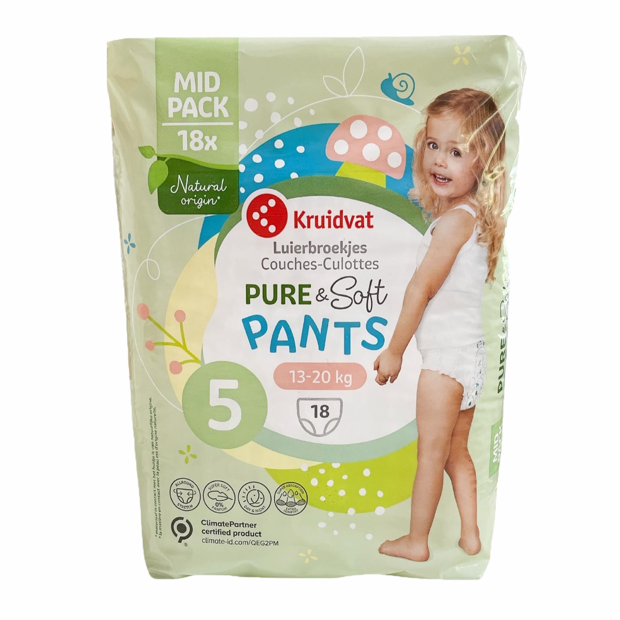 Подгузники-трусики Kruidvat Pure & Soft 5 13-20 кг 18 шт. (115351136) Подгузники-трусики Kruidvat Pure & Soft 5 13-20 кг 18 шт. (115351136)