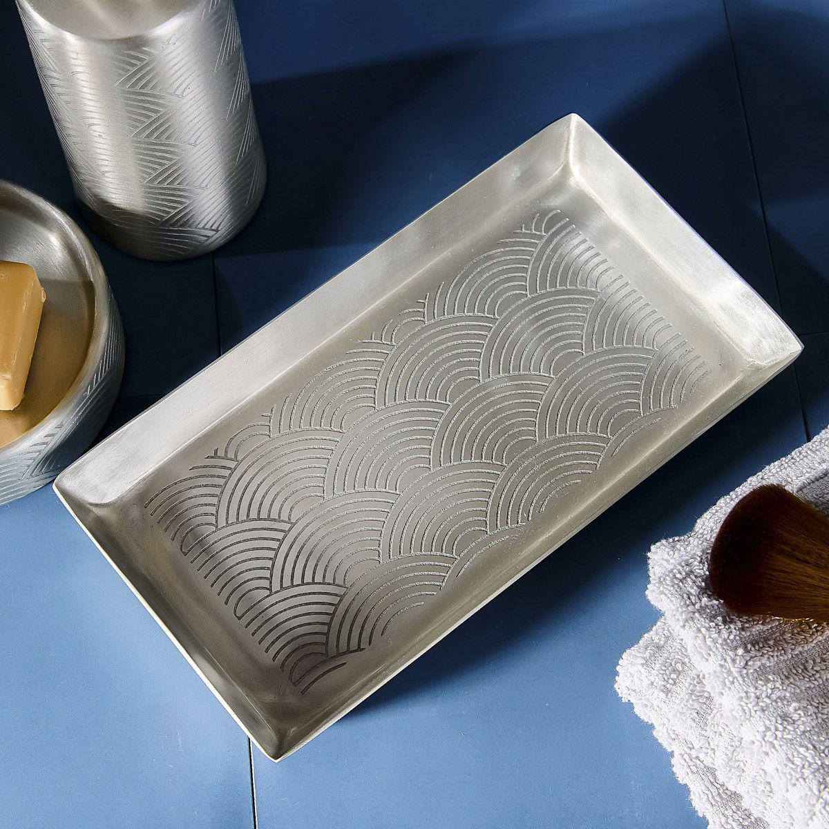 Піднос декоративний Homla CRANE 23х12х3 см Сріблястий (233387) - фото 5