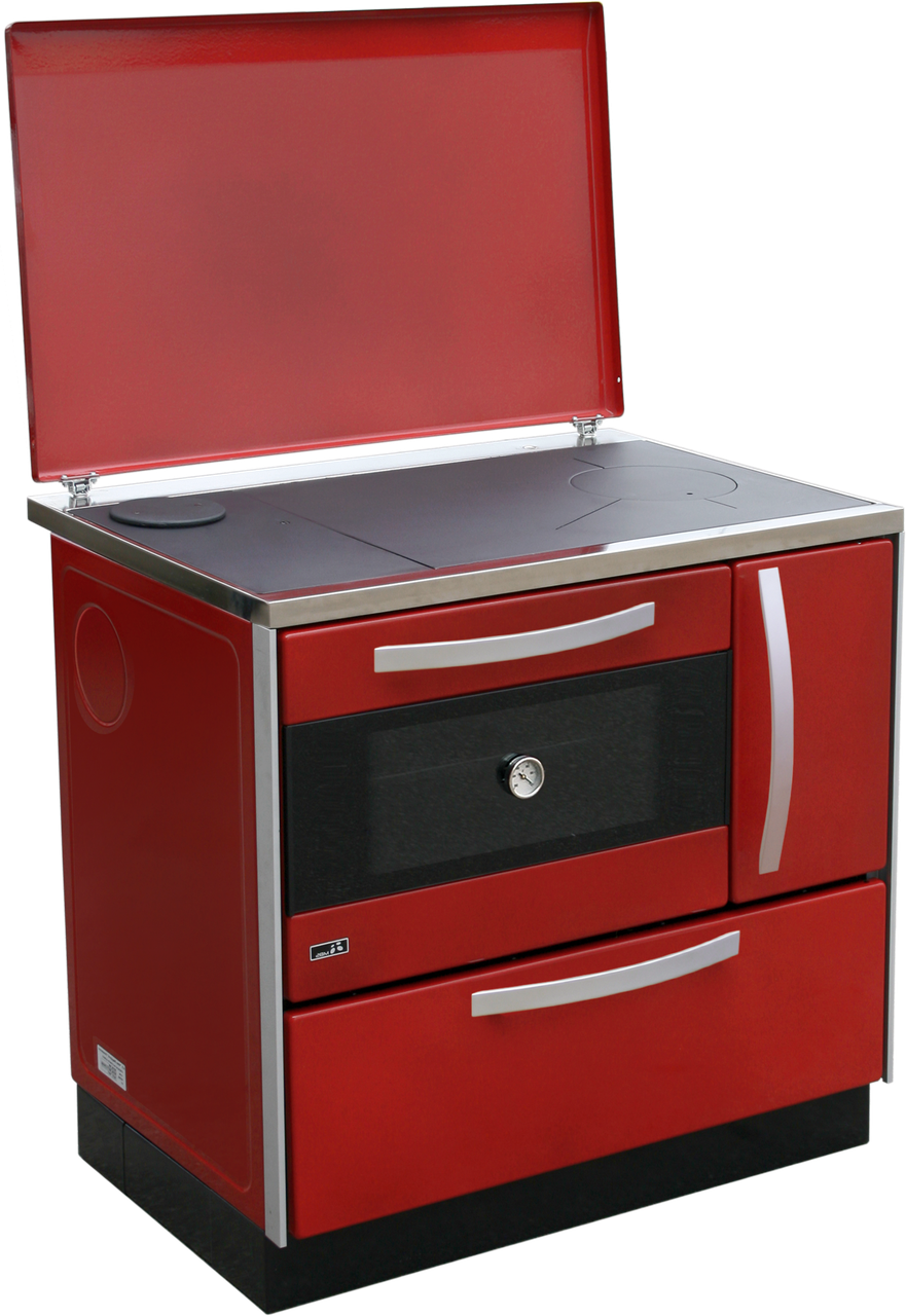 Печь варочная дровяная MBS ROYAL 900 Plus L с духовкой 9 кВт Красный (CNT00001337)
