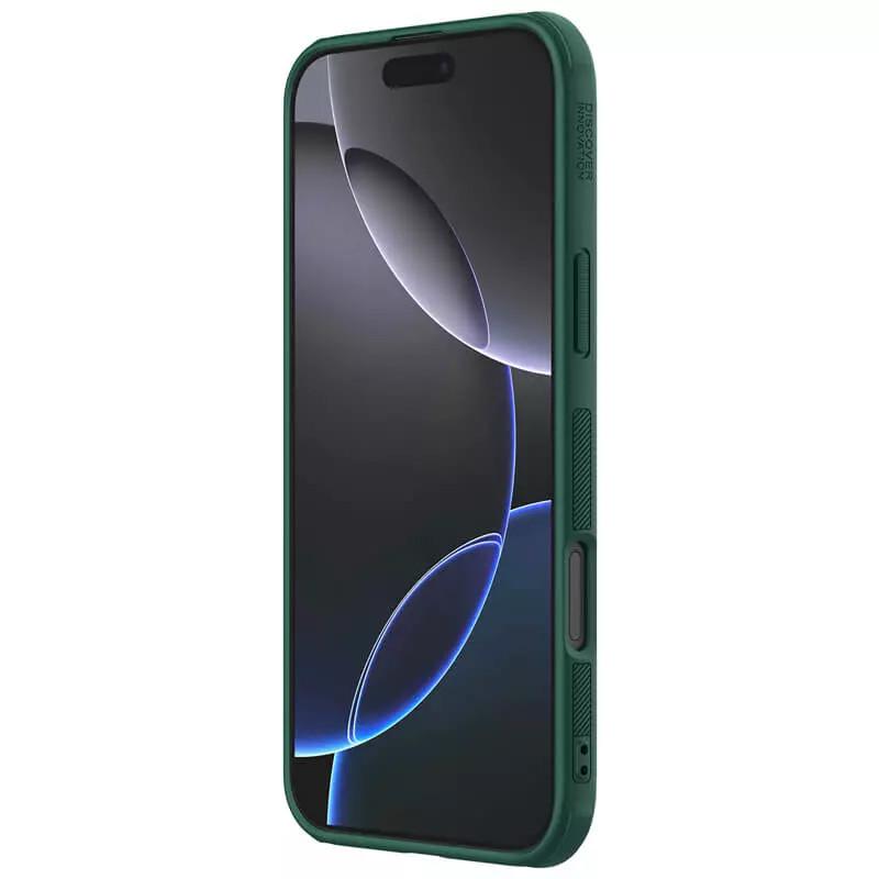 Противоударный Чехол Nillkin Matte Pro для Apple iPhone 16 Pro Max Deep Green - фото 5 Противоударный Чехол Nillkin Matte Pro для Apple iPhone 16 Pro Max Deep Green - фото 5