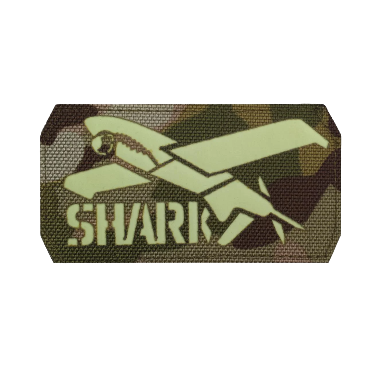 Шеврон на липучке Laser Cut ARMYTECH Аэроразведка БПЛА SHARK 50х80 мм Мультикам