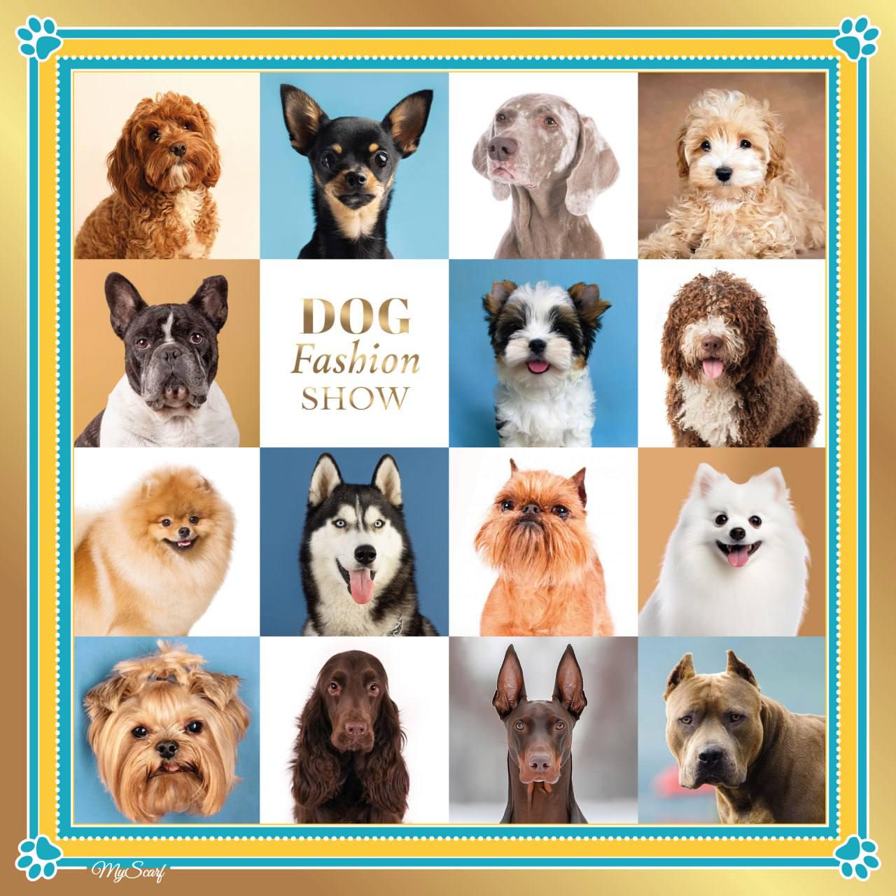 Платок My Scarf DOG SHOW 70x70 см (27207704)