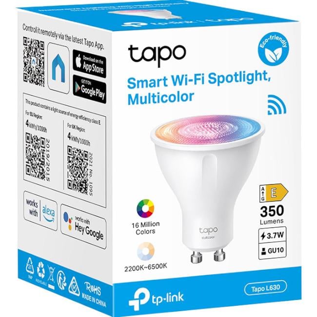 Розумна світлодіодна лампочка TP-Link Tapo L630 Wi-Fi GU10 Білий - фото 2