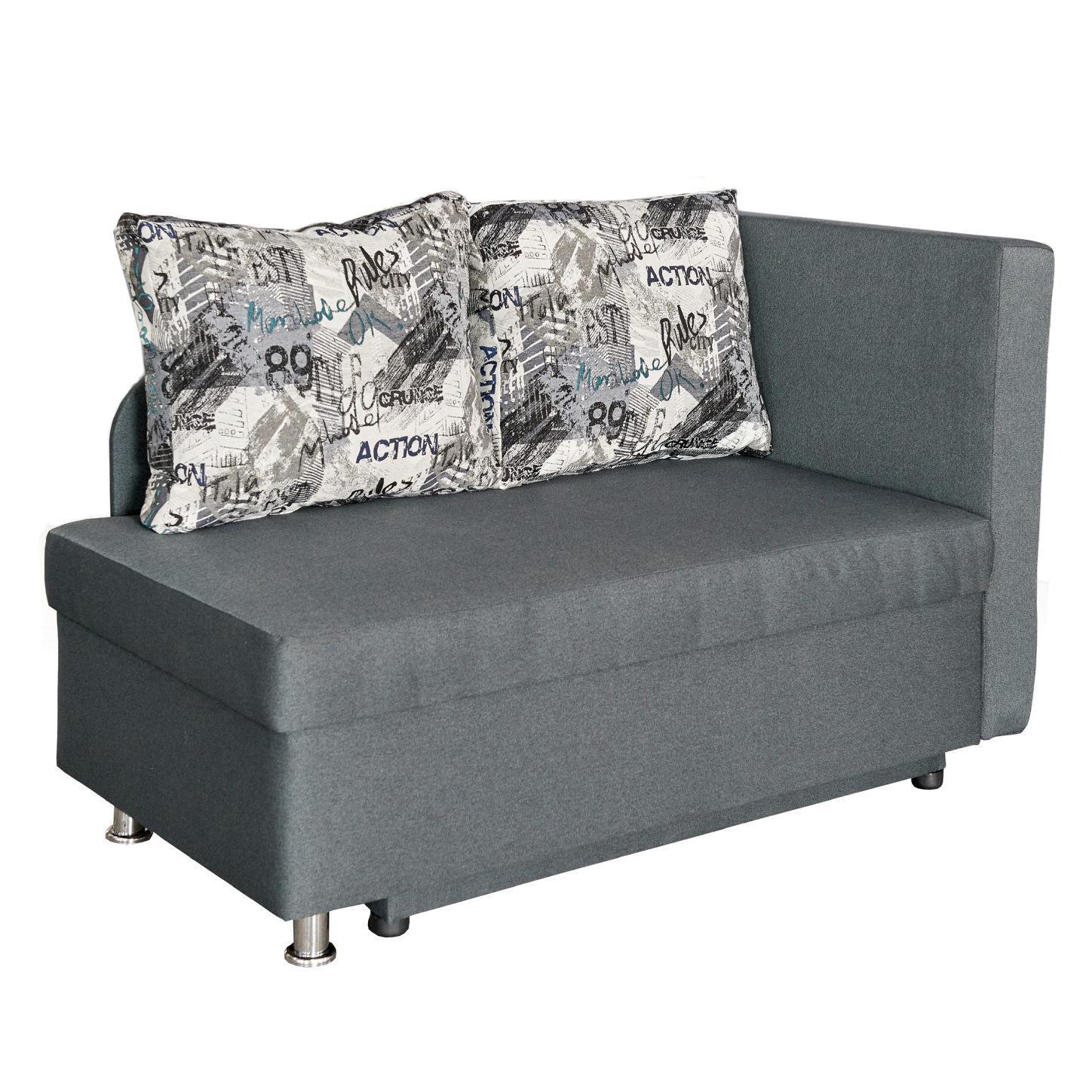 Диван раскладной Мебель-Сервис Амур выдвижной ДСП/металл ткань Етна Серый