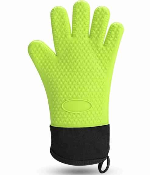 Кухонные перчатки SUNROZ Cooking Gloves силиконовые Зеленый (SUN3384)