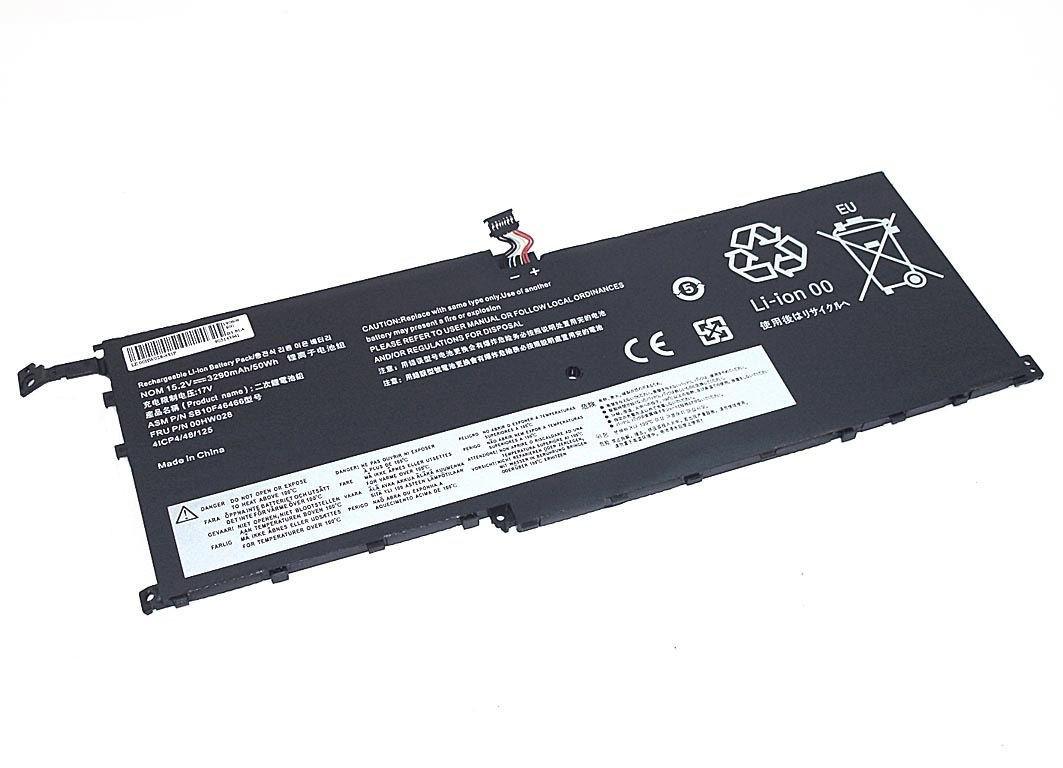 Батарея аккумуляторная для ноутбука Lenovo 00HW028 ThinkPad X1 Carbon 2016 15,28 V 3665 mAh Black (col79010834)