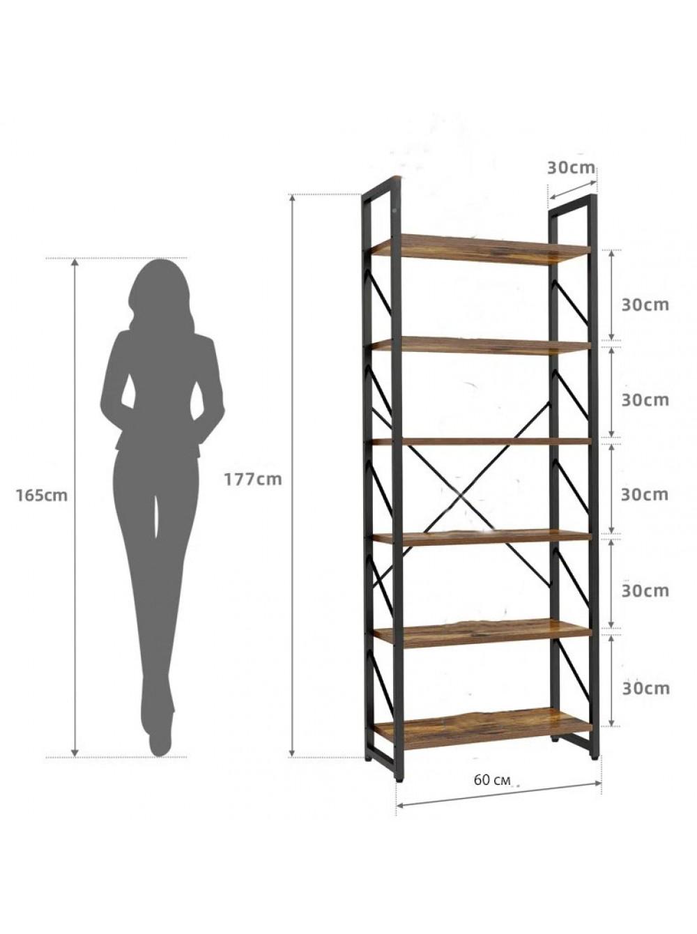 Стеллаж 6-ярусный MSM Axtell Коричневый (W110264503-1) - фото 3 Стеллаж 6-ярусный MSM Axtell Коричневый (W110264503-1) - фото 3