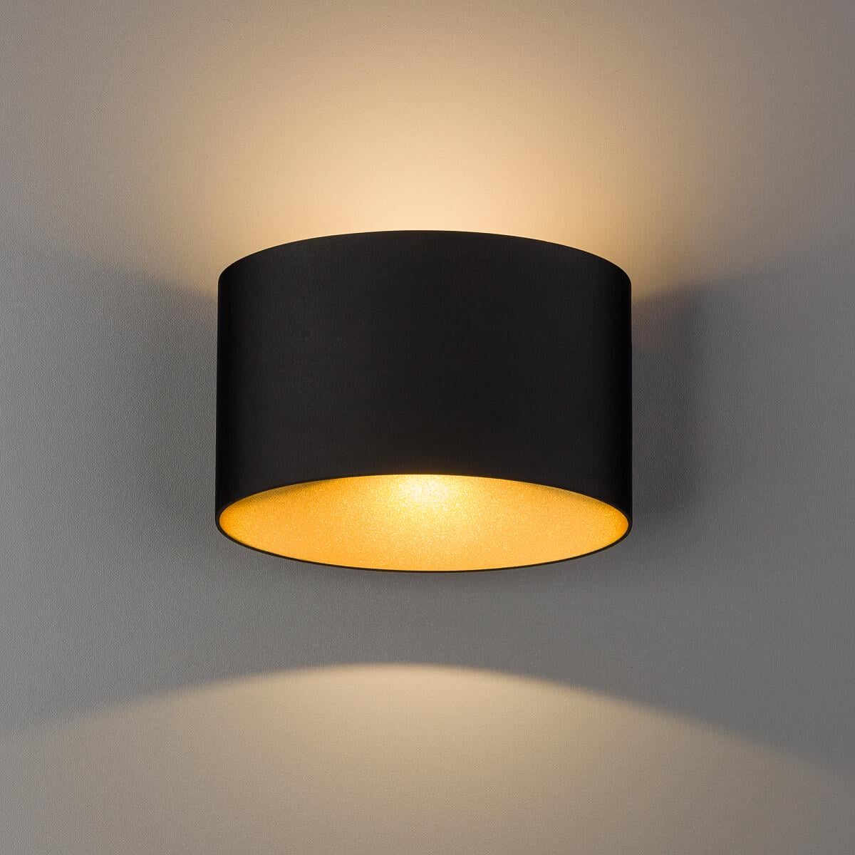 Светильник фасадный Nowodvorski ELLIPSES LED 10W 3000K IP54 Чорний/Золотой (8181)