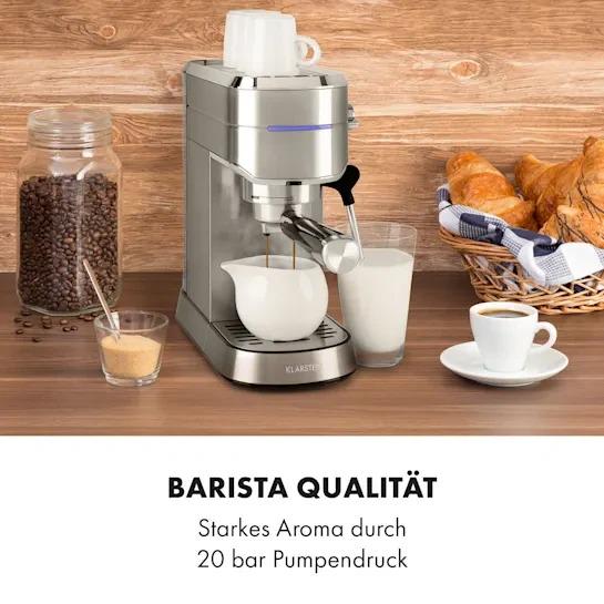 Кофеварка рожковая KLARSTEIN Futura Espressomaker 1450 Вт Серебристый (10035183) - фото 4