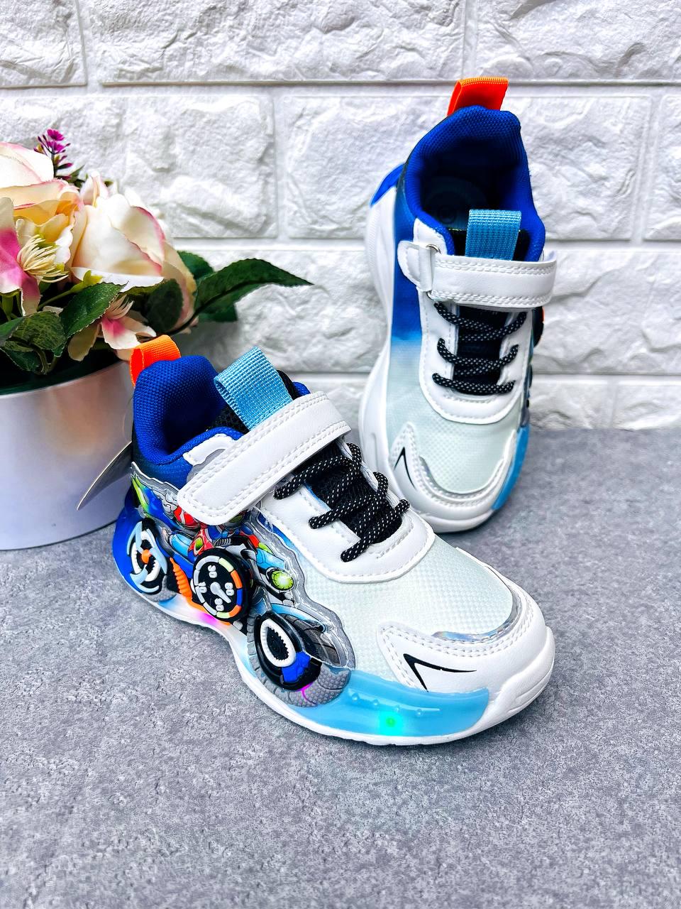 Кроссовки для мальчика Clibee 1834 р. 29 18 см Бело-синий (1834-2)