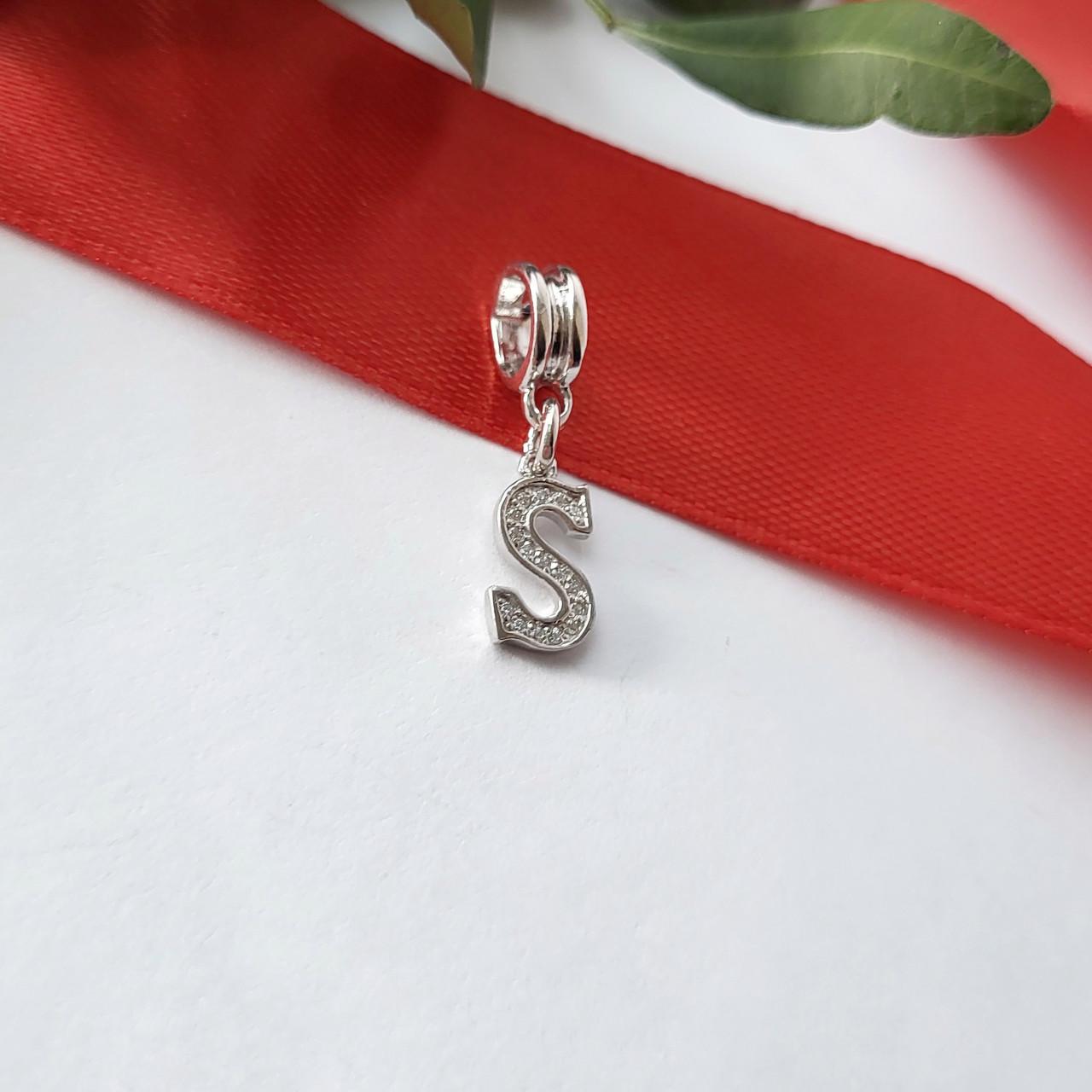 Шарм Доллар в белых камнях серебро 925 пробы 1,10 г (978р)