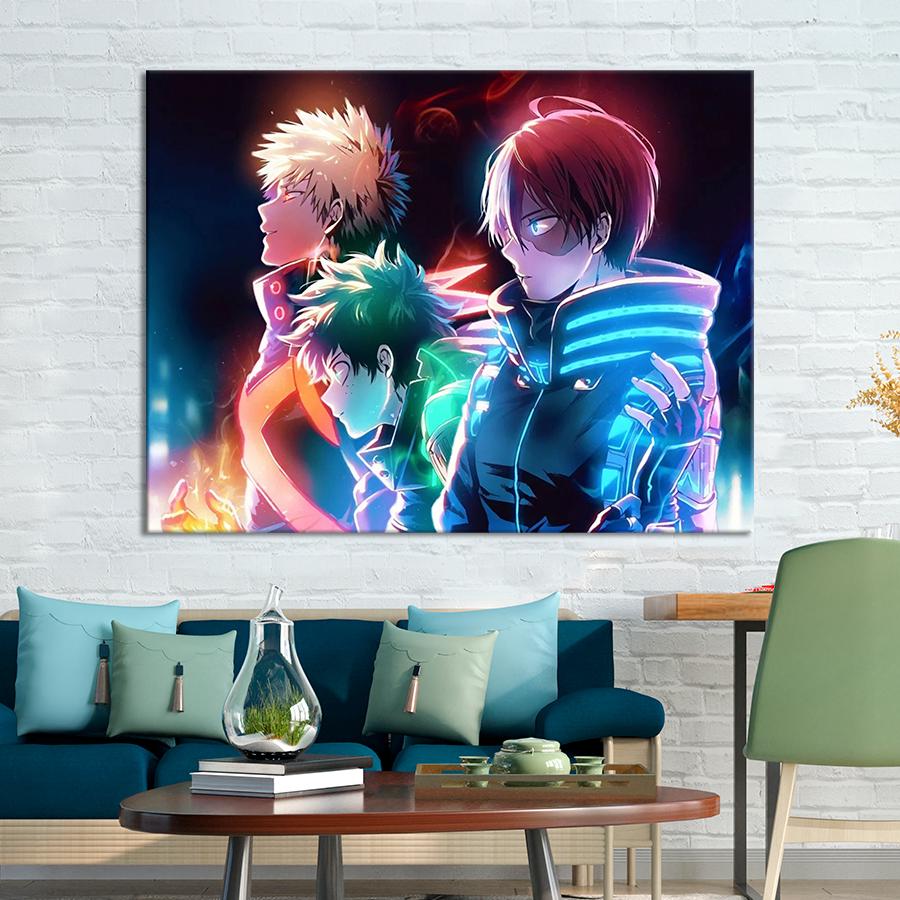 Настенний декор Главные герои аниме Моя геройская академия 50x38 см (YA-138)