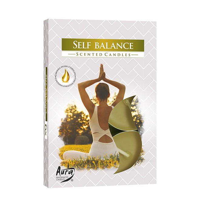 Свеча чайная таблетка ароматическая Flora Bispol Самобаланс D-3,9 см 6 шт. (27539)